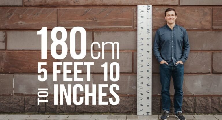 180 cm in feet